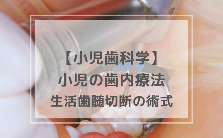 小児歯科学：生活歯髄切断法の術式（計5問）【歯科医師国家試験