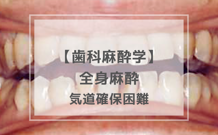 歯科麻酔学：気道確保困難（計6問）【歯科医師国家試験】（2025年11月